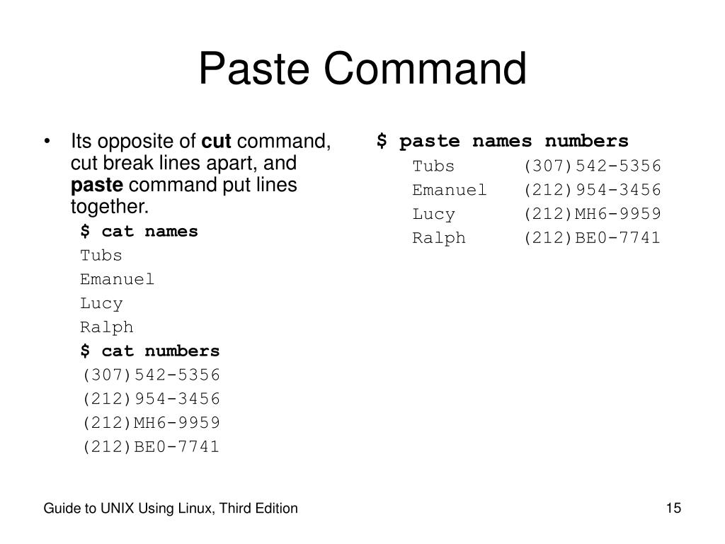 PPT Introduction to Unix (CA263) File Processing (continued