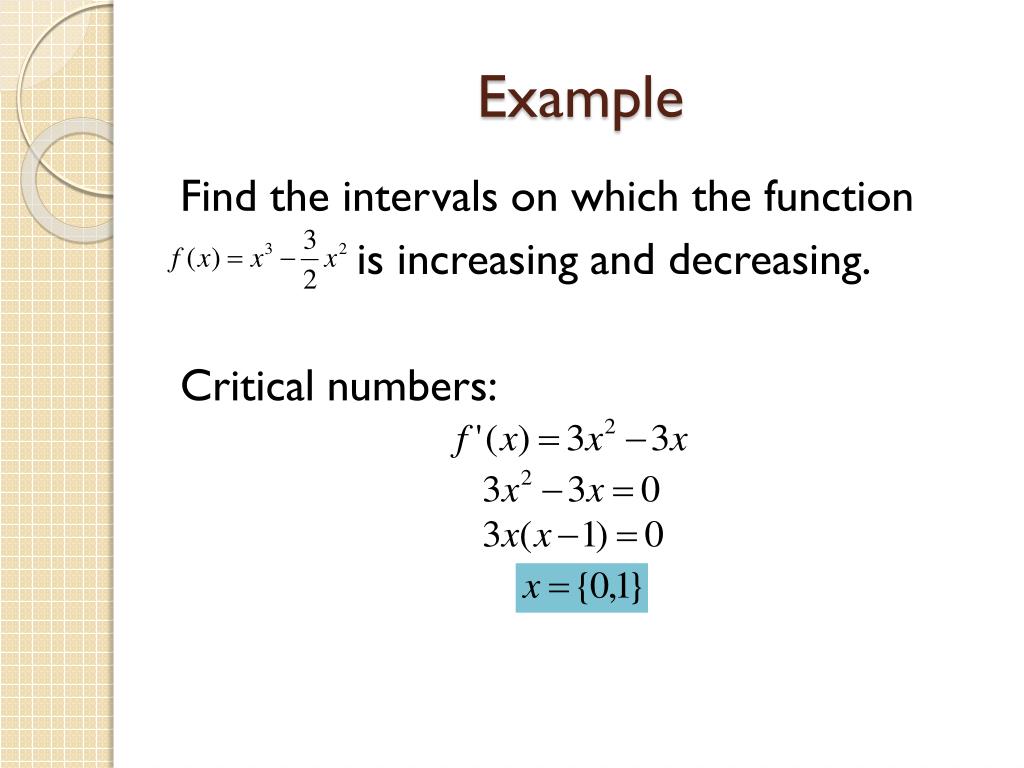 PPT Increasing and Decreasing Functions PowerPoint Presentation, free
