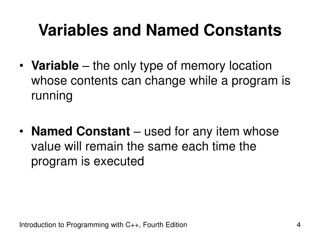 PPT Chapter 4 Variables, Constants, and Arithmetic Operators