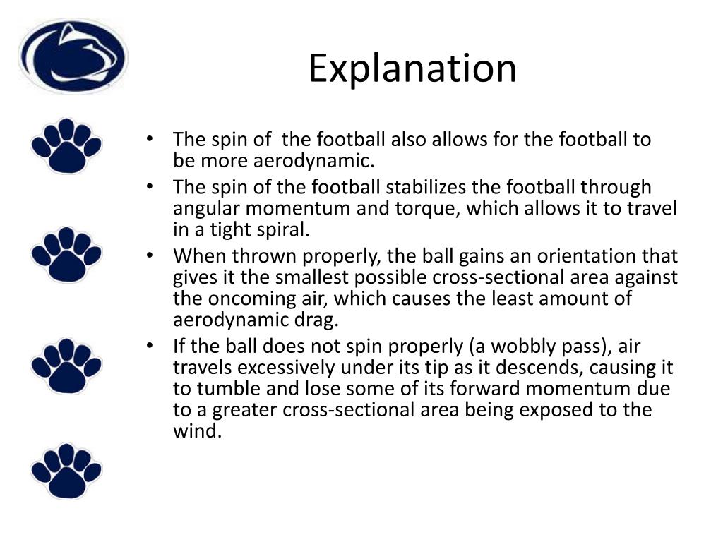 PPT The Projectile Motion of Throwing a Football PowerPoint