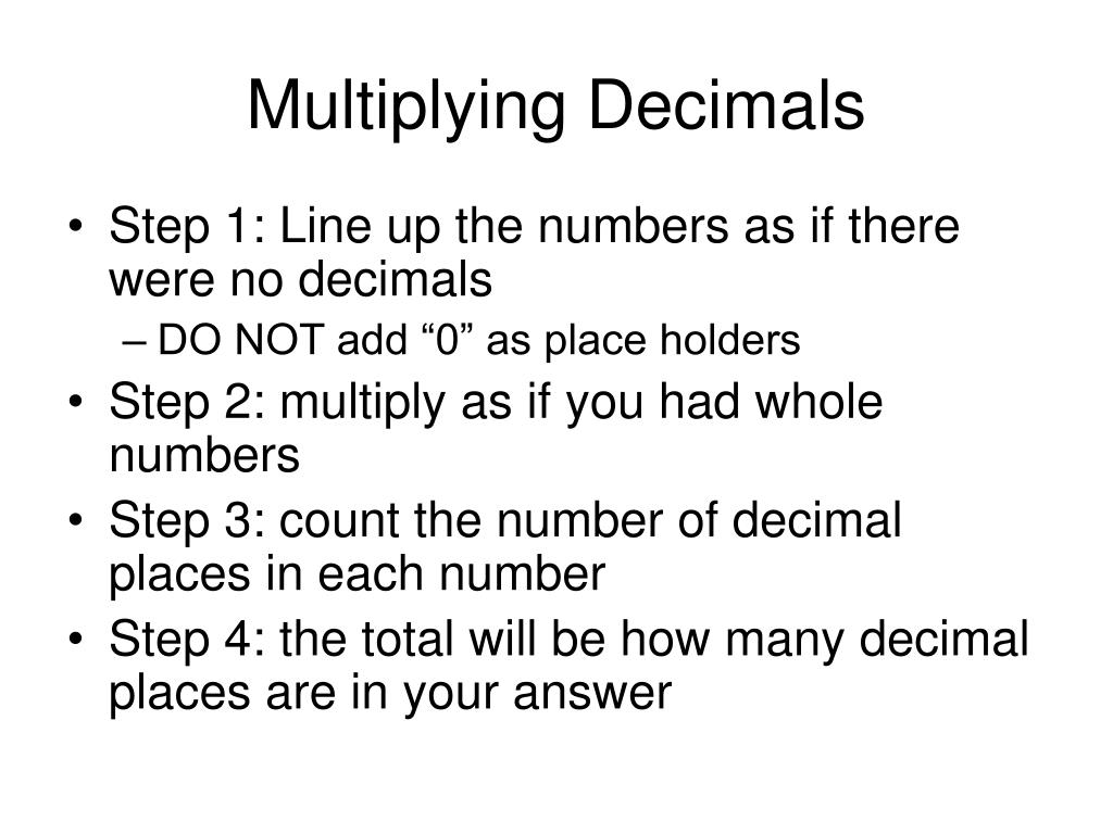 PPT - Multiplying and Dividing Decimals PowerPoint Presentation, free
