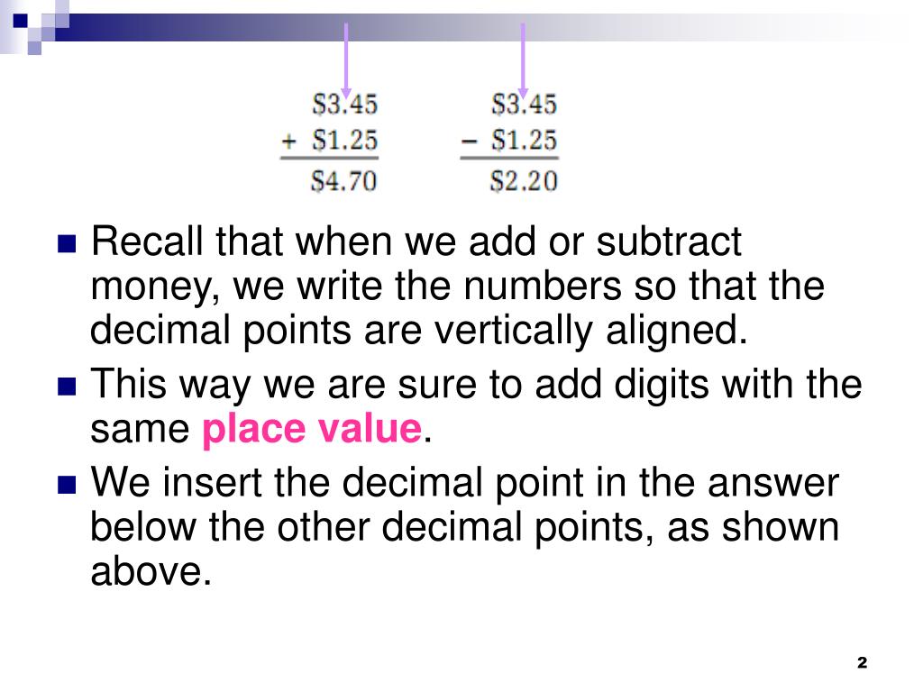 PPT Adding and Subtracting Decimals PowerPoint Presentation, free