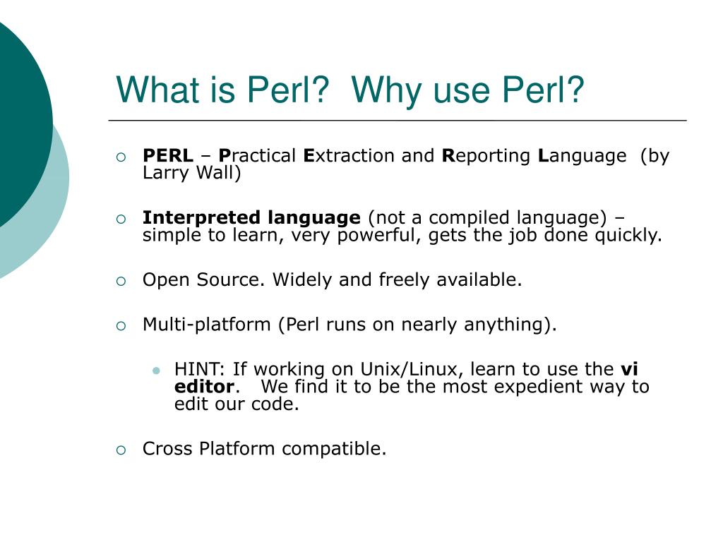 PPT An Introduction to CGI Programming in Perl PowerPoint