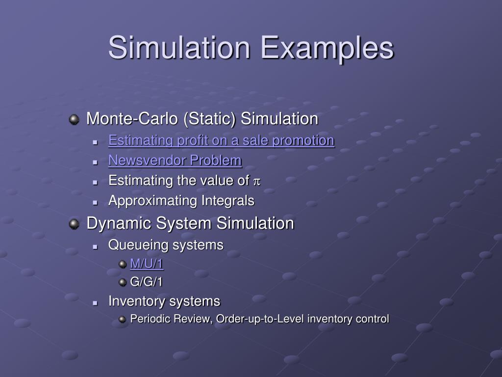 PPT SIMULATION EXAMPLES PowerPoint Presentation, free download ID