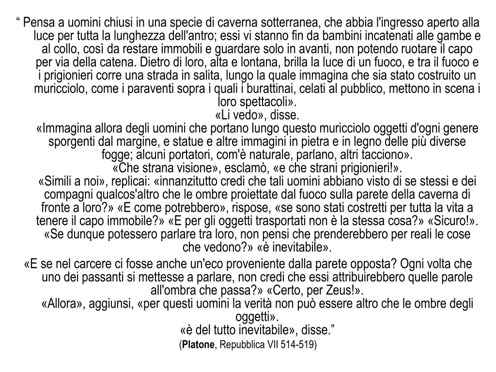 PPT PLATONE (il mito della caverna) PowerPoint Presentation, free