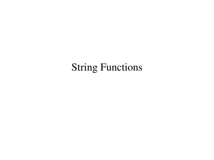 PPT String Functions PowerPoint Presentation, free download ID1727009