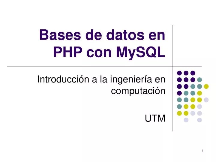 PPT Bases de datos en PHP con MySQL PowerPoint Presentation, free download ID1729319