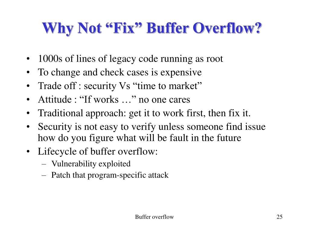 PPT BUFFER OVERFLOW PowerPoint Presentation, free download ID1729636