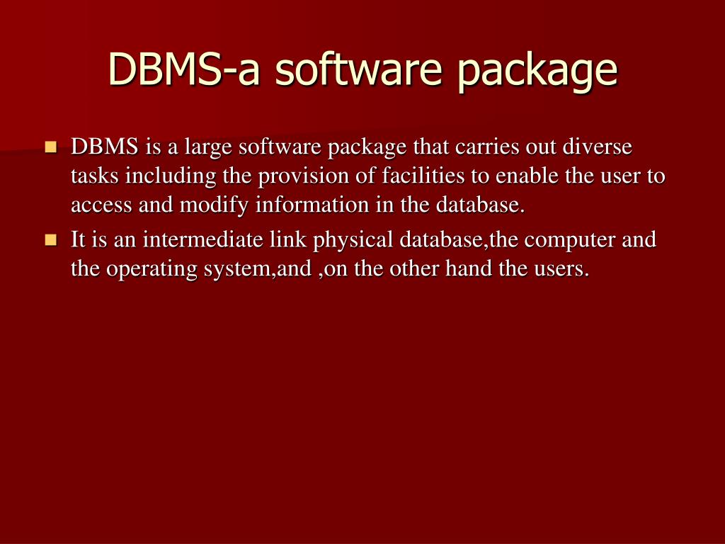 PPT Components of Database Management System PowerPoint Presentation