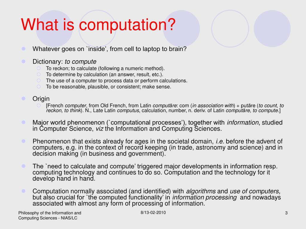 PPT General nature of computation PowerPoint Presentation, free download ID1730477
