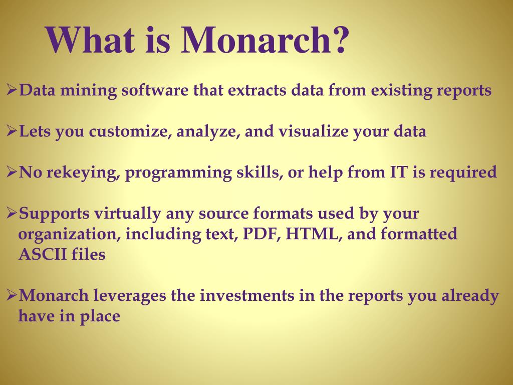 PPT Monarch Pro PowerPoint Presentation, free download ID1731475