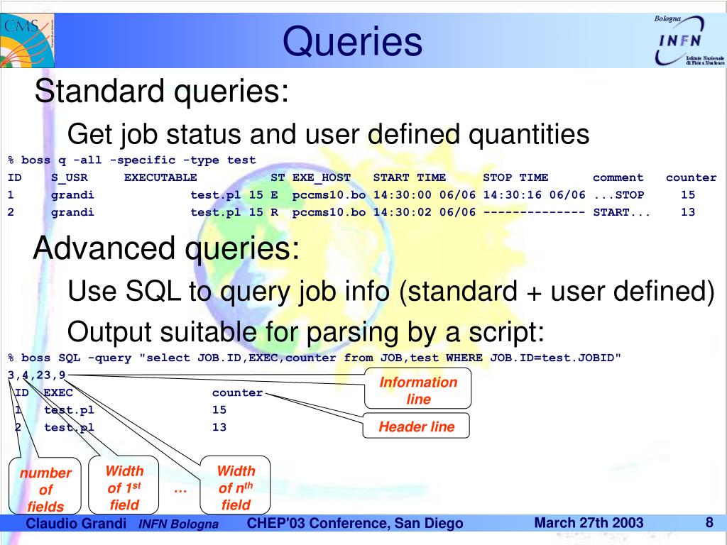 PPT BOSS a tool for batch job monitoring and bookkeeping PowerPoint