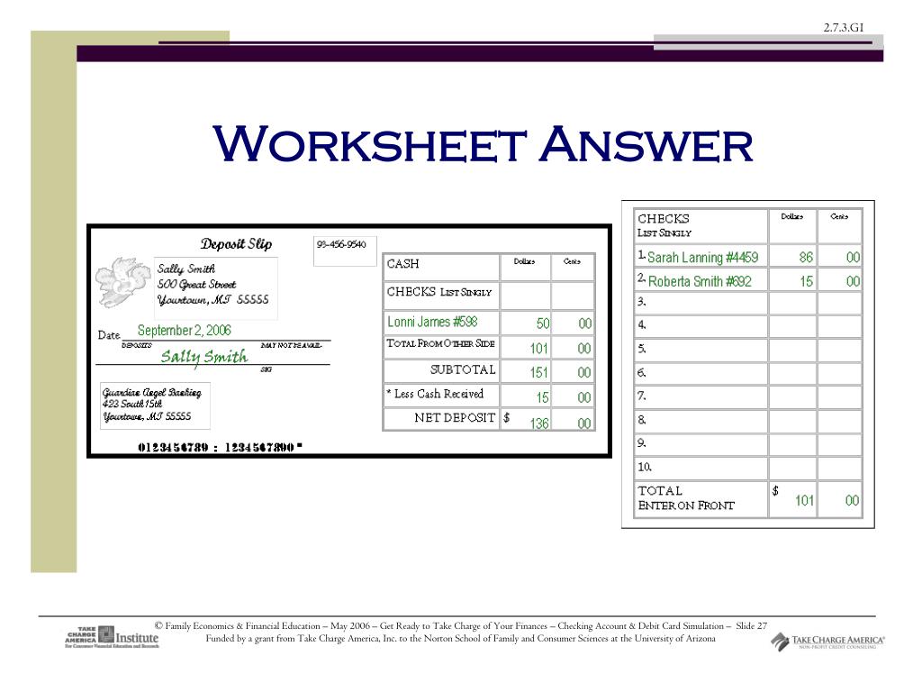 PPT - Checking Account & Debit Card Simulation PowerPoint Presentation