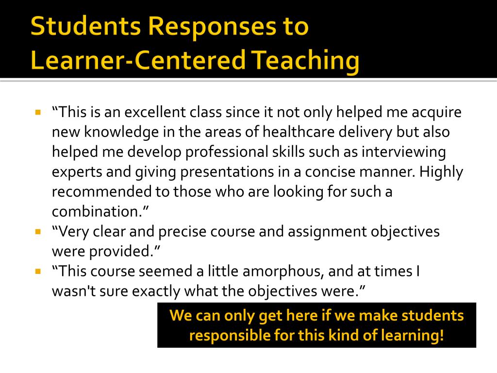 PPT Supporting StudentCentered Learning in a ProjectBased Course PPT Supporting StudentCentered Learning in a ProjectBased Course