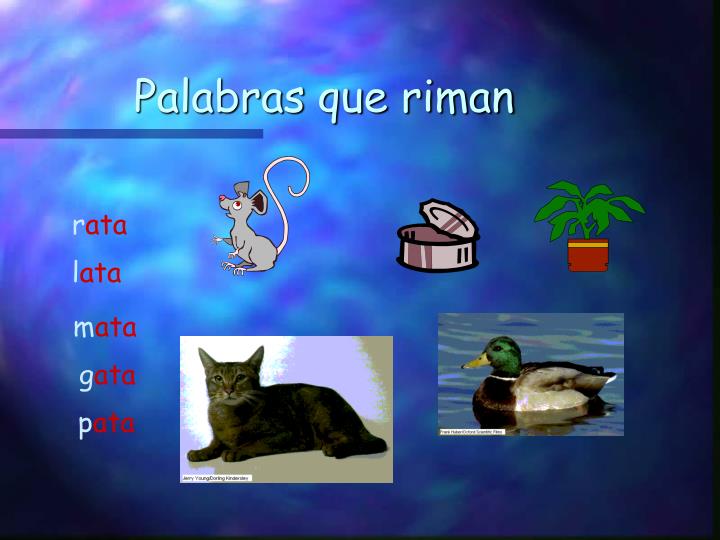 PPT Palabras que riman PowerPoint Presentation ID1743465