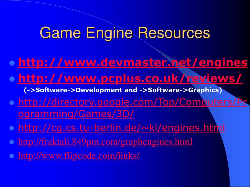 PPT Game Engines PowerPoint Presentation, free download ID1743915