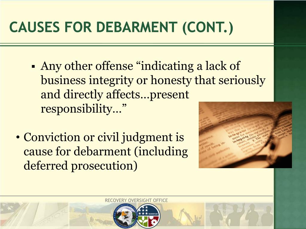 PPT Suspension and Debarment Concepts, Rules, and Process PowerPoint