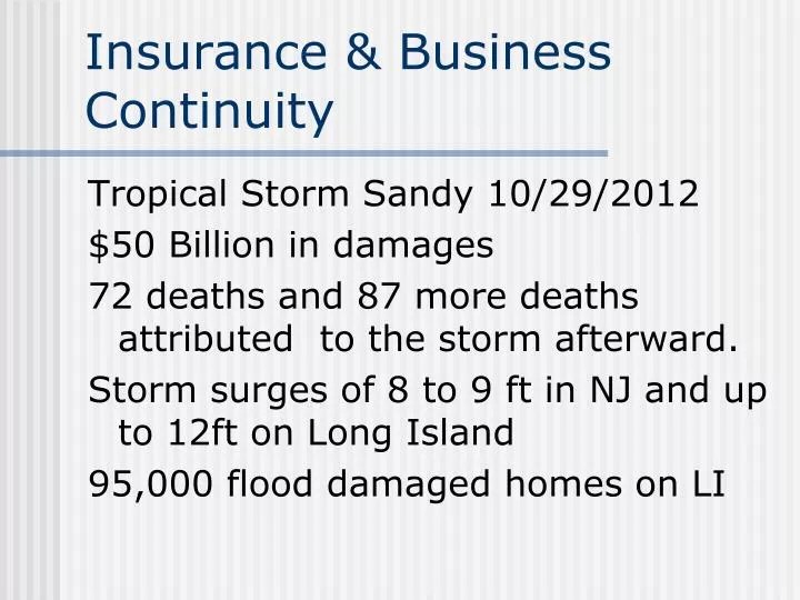 PPT Insurance & Business Continuity PowerPoint Presentation, free