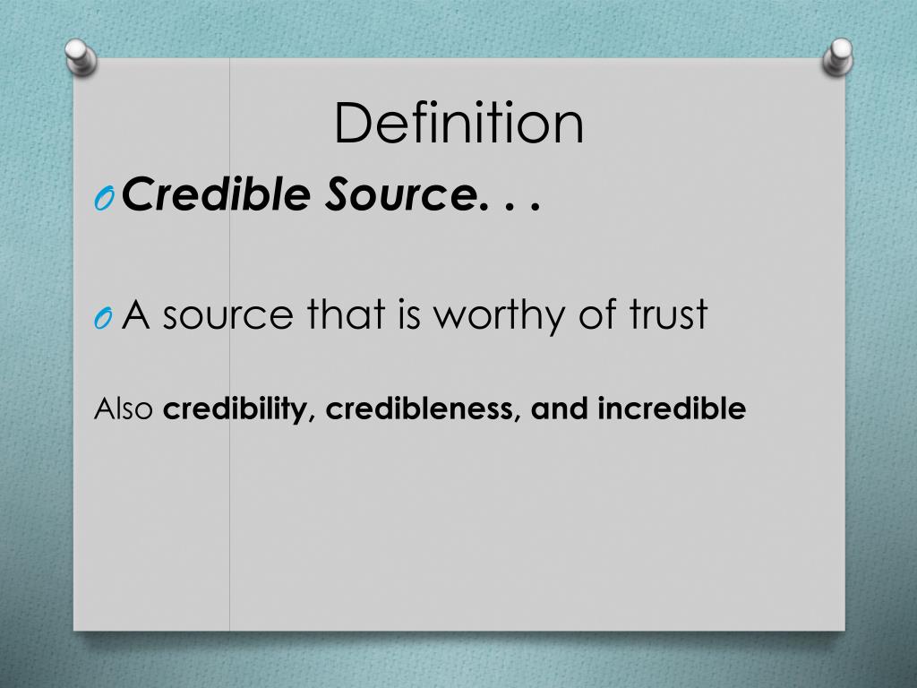 PPT Credible Sources PowerPoint Presentation, free download ID1746090