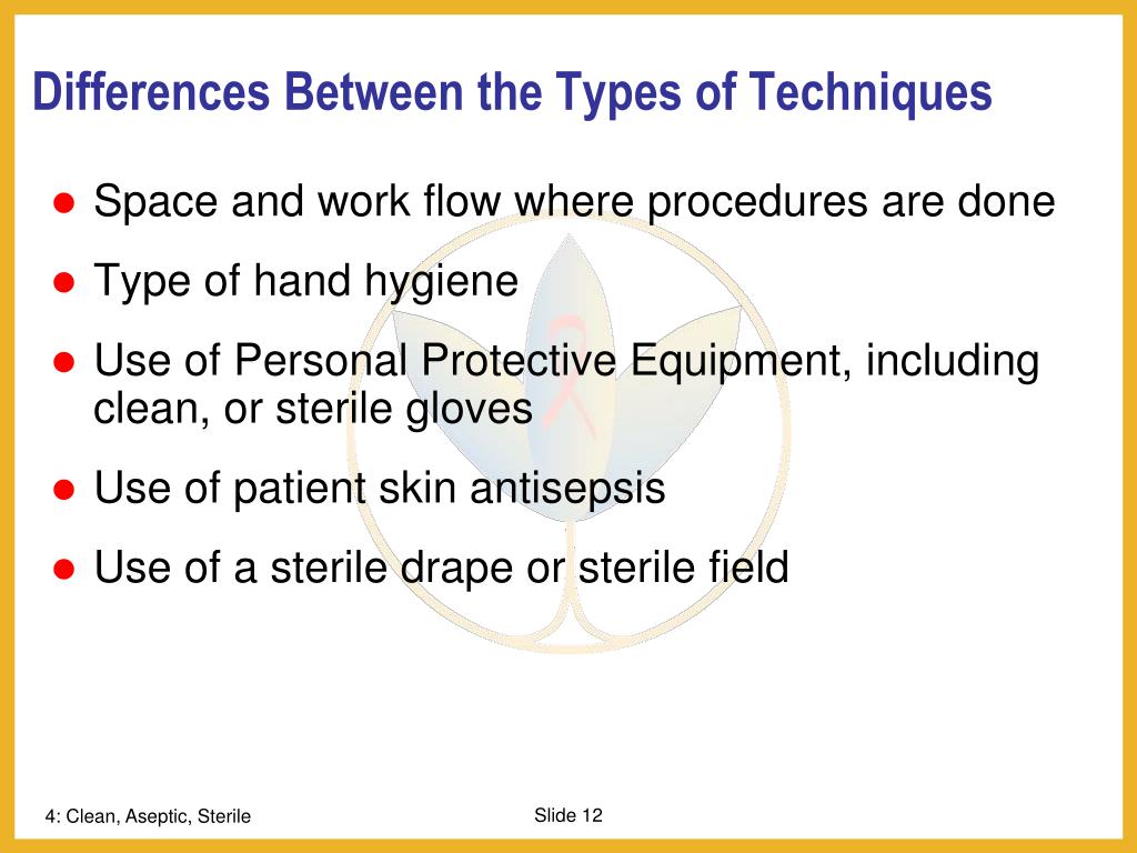 PPT Clean, Aseptic and Sterile Technique PowerPoint Presentation