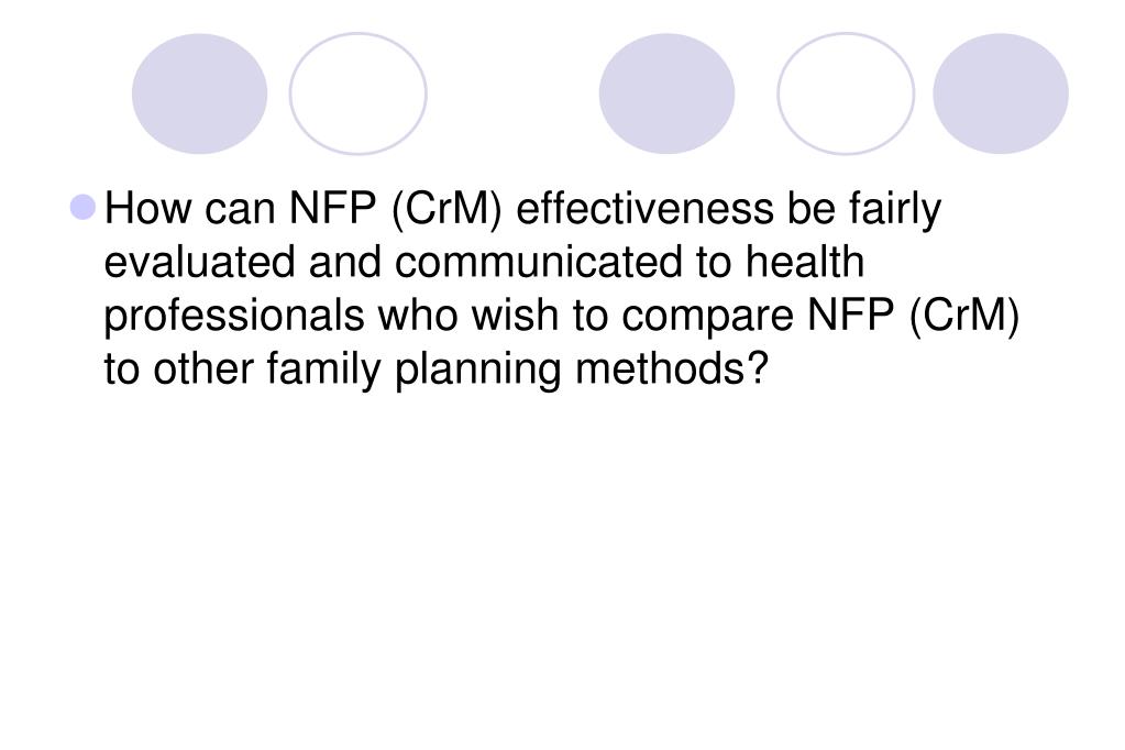 PPT Effectiveness, Intention, and Behavior in Creighton Model NFP Use PowerPoint Presentation