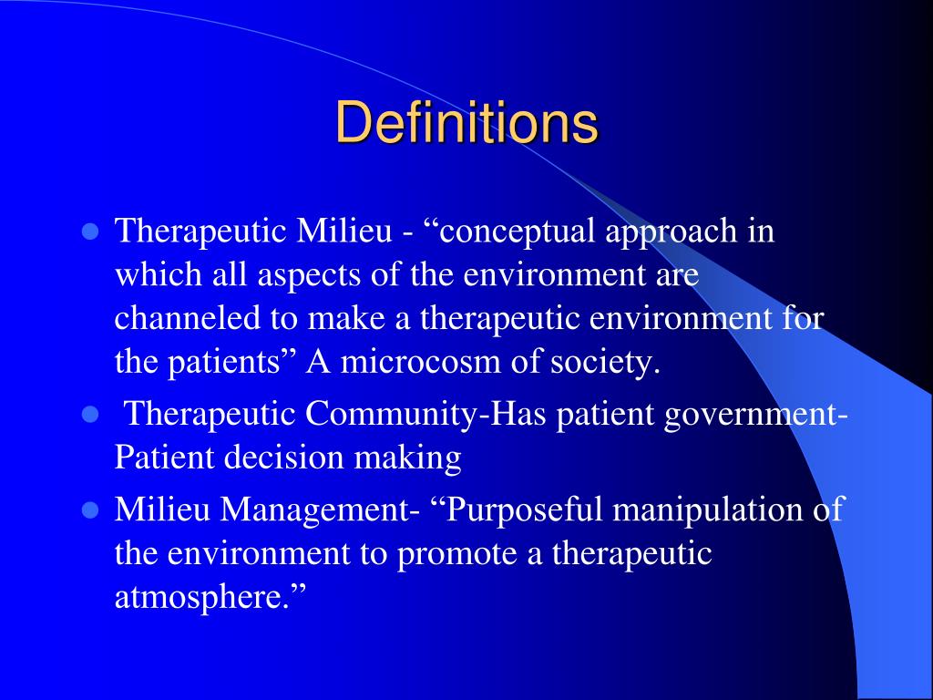PPT Therapeutic Milieu PowerPoint Presentation, free download ID