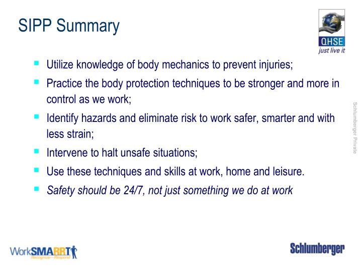 PPT SIPP (Schlumberger Injury Prevention Program with PowerPoint
