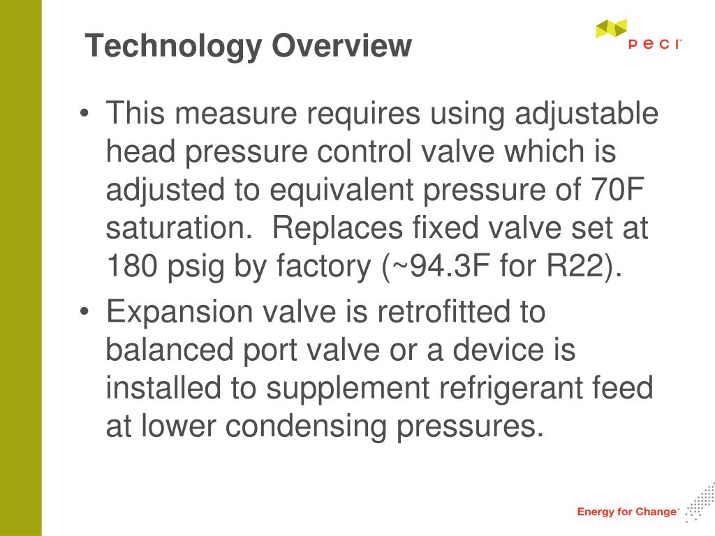 PPT Floating Head Pressure for Refrigeration Single Compressor