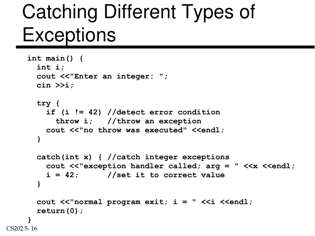 PPT Advanced C++ Exception Handling PowerPoint Presentation, free