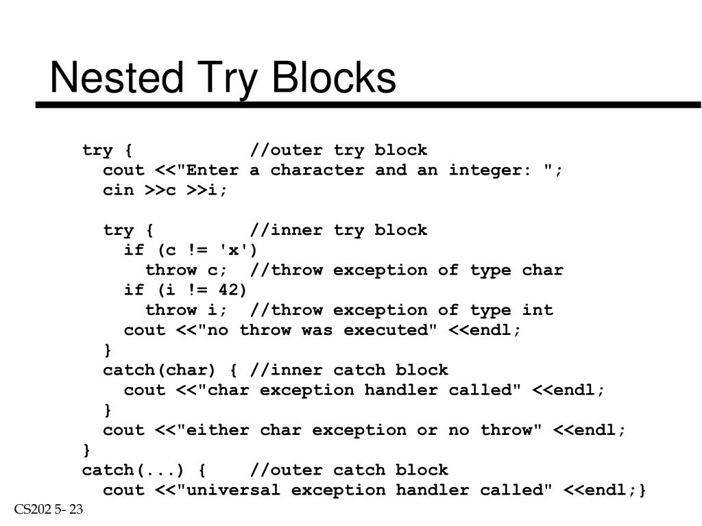 PPT Advanced C++ Exception Handling PowerPoint Presentation, free download ID1755178