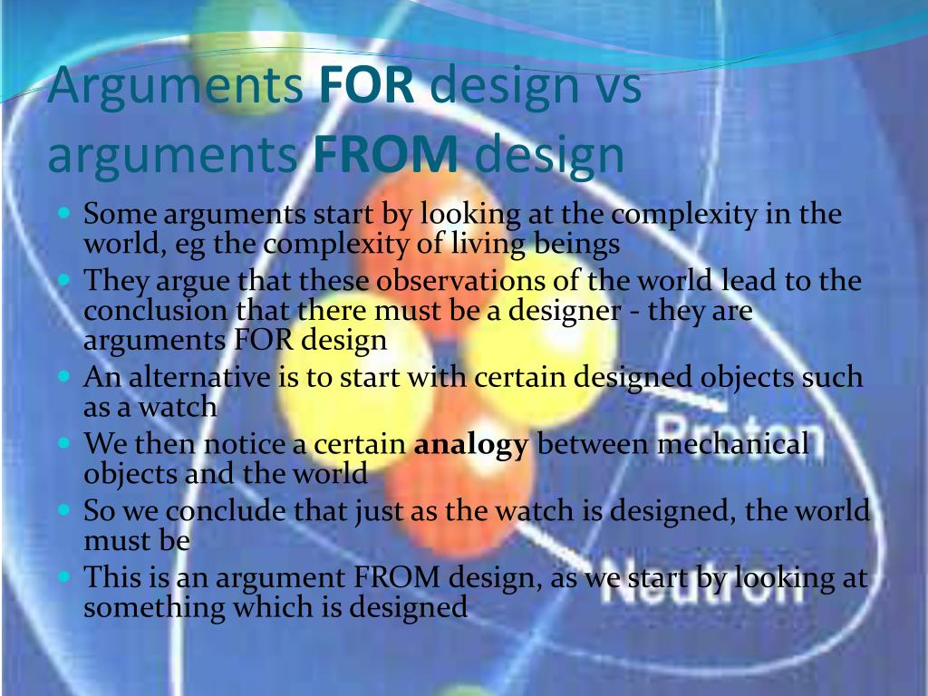PPT The Argument from Design PowerPoint Presentation, free download