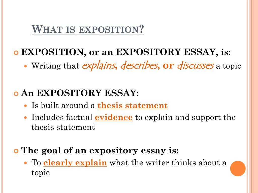 PPT What is exposition? PowerPoint Presentation, free download ID