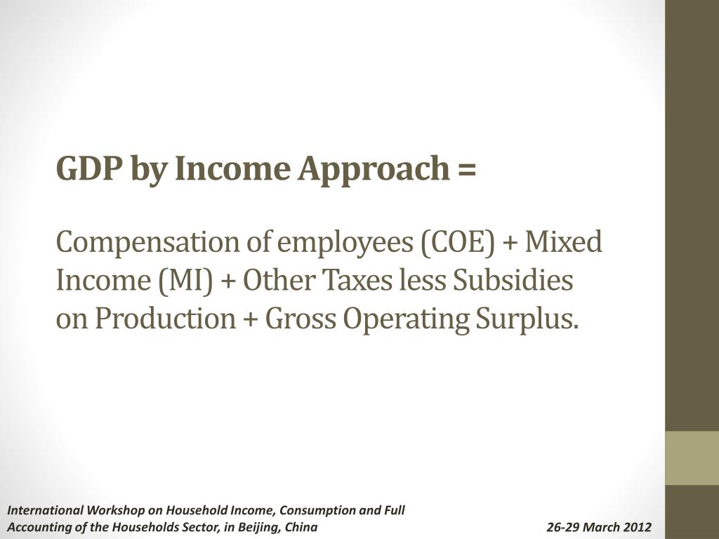 PPT GDP by Approach and Accounts of Household Sector For Qatar