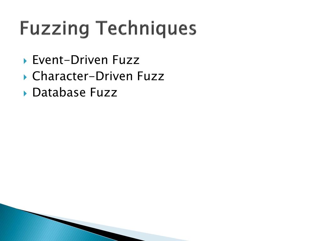 PPT Use of Fuzzing in detecting security vulnerabilities PowerPoint