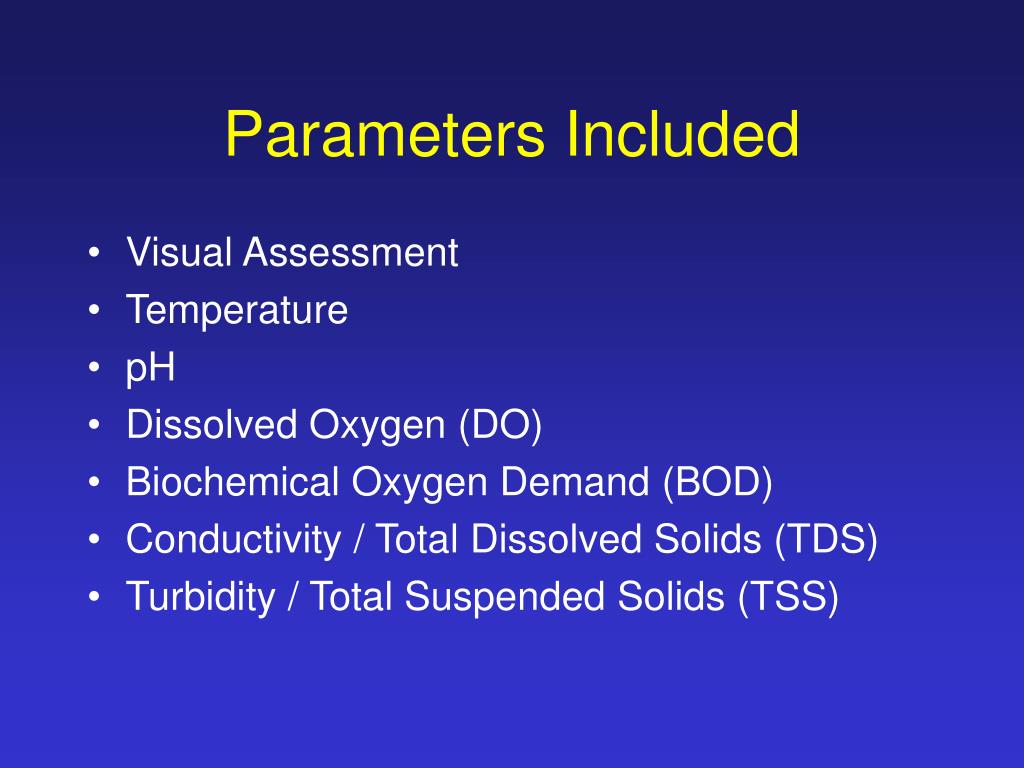 PPT Water Quality Parameters PowerPoint Presentation, free download