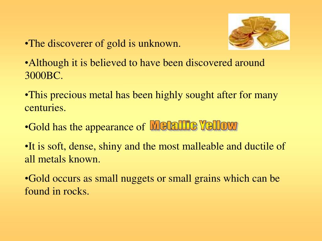 PPT Gold (Au) PowerPoint Presentation, free download ID1758626
