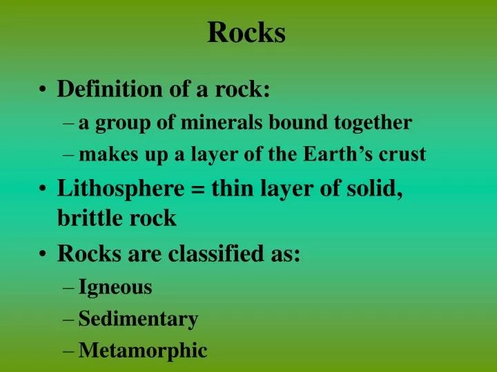 PPT Rocks PowerPoint Presentation, free download ID1758692