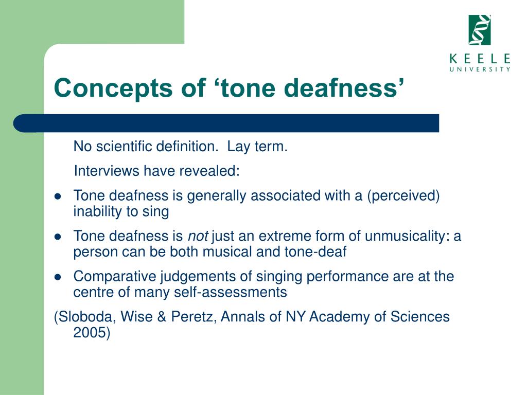 PPT &quot,Assessing the capacities of the selfdefined tonedeaf