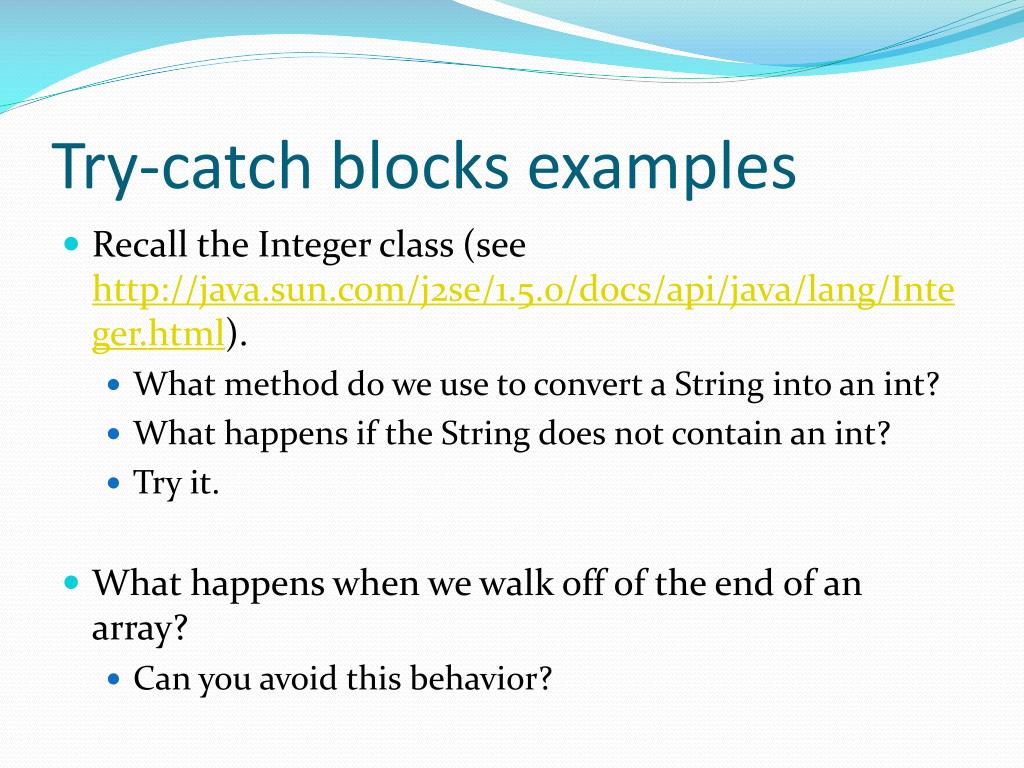 PPT Exceptions & exception handling PowerPoint Presentation, free