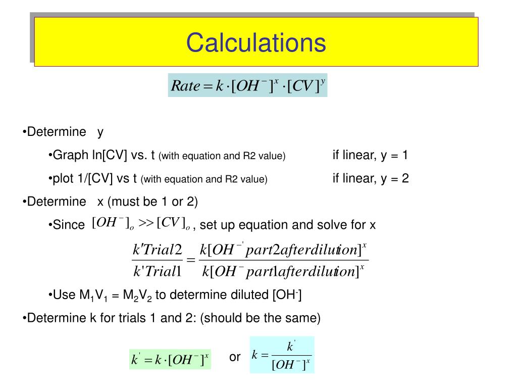 PPT Lab 1 Rate Law of CV+OH PowerPoint Presentation, free