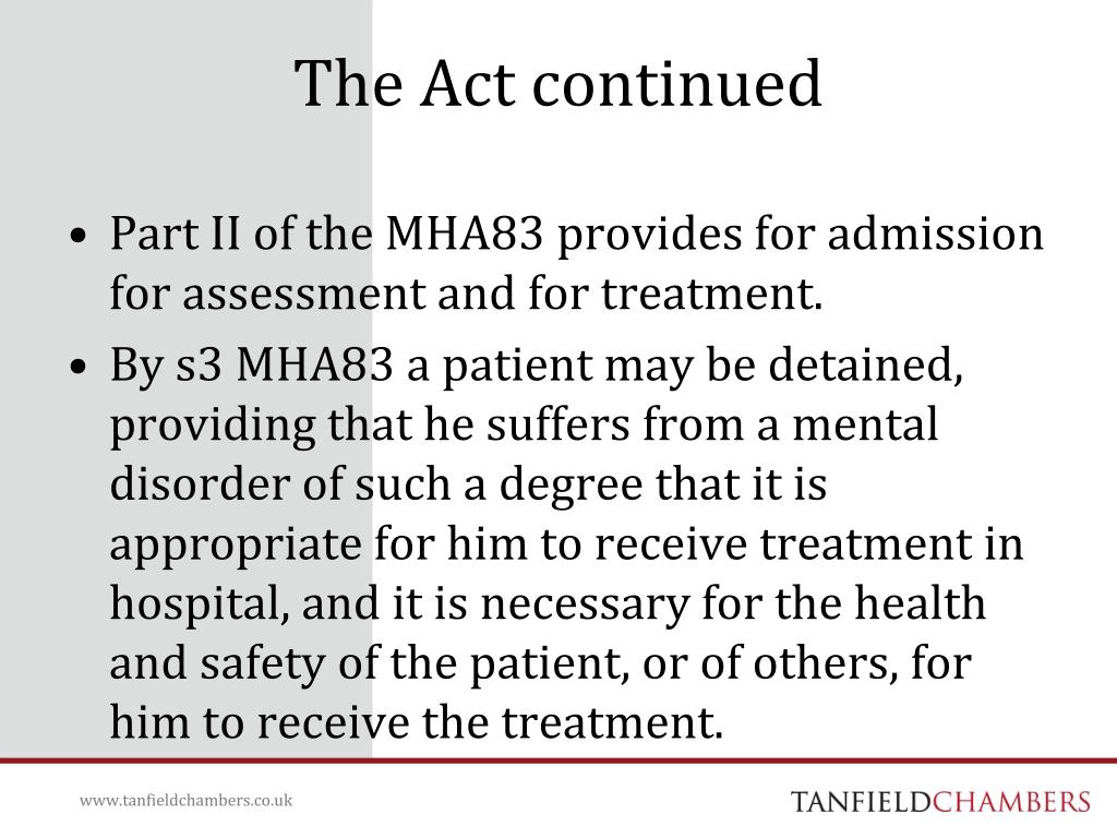 PPT Aftercare under the Mental Health Act 1983 PowerPoint