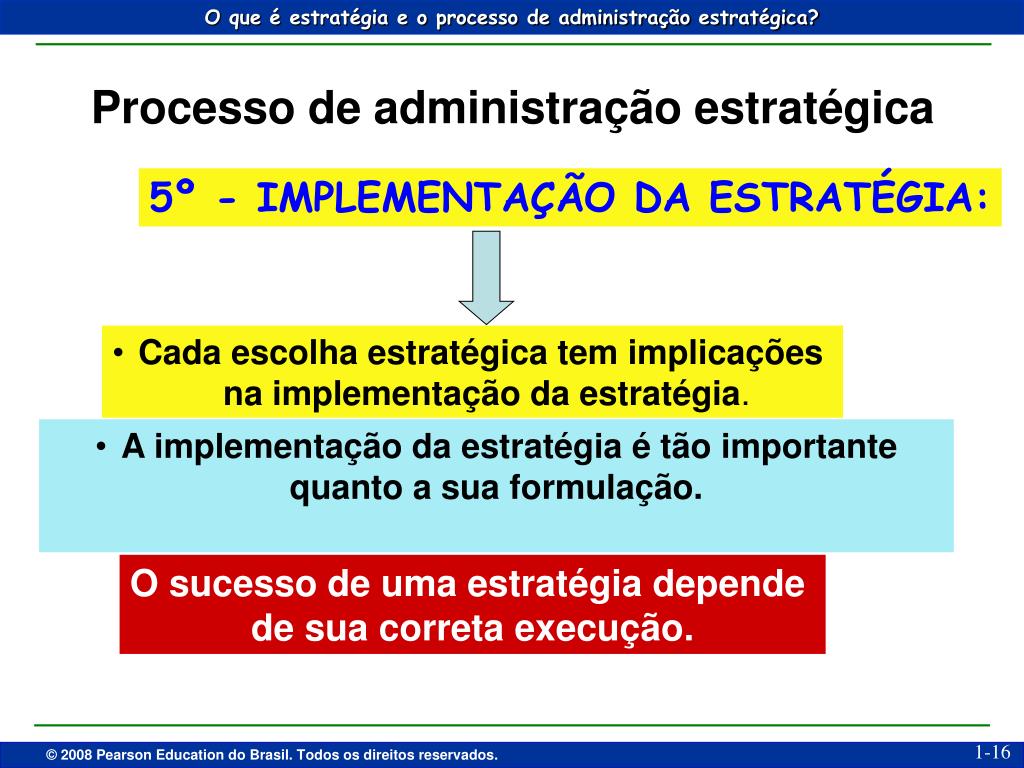 PPT O que é estratégia e o processo de administração estratégica