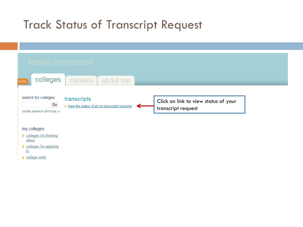 PPT Requesting Transcripts PowerPoint Presentation, free download