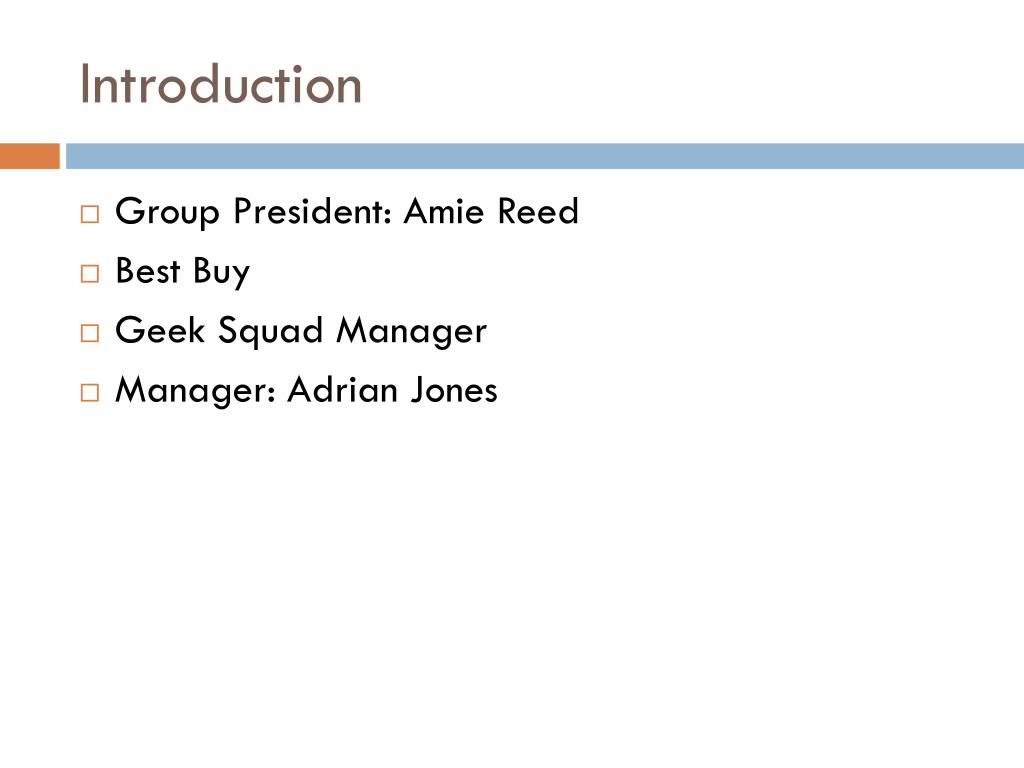 PPT Best Buy Geek Squad Manager PowerPoint Presentation, free download ID1763810