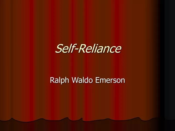 PPT SelfReliance PowerPoint Presentation, free download ID1764355