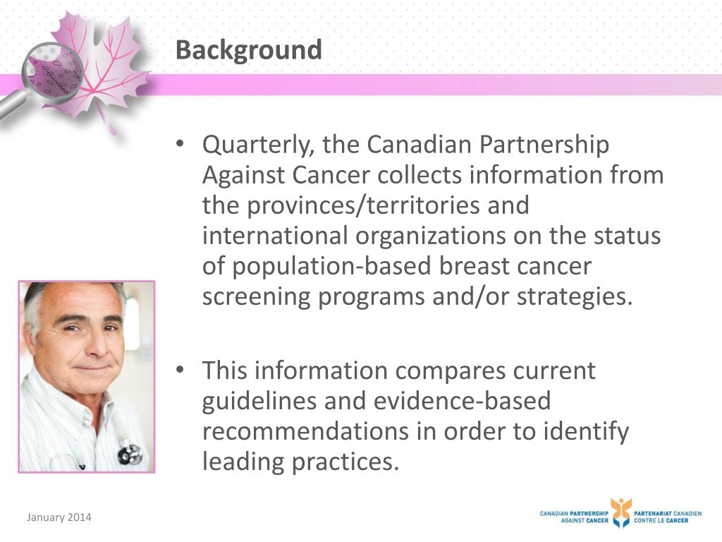 PPT Breast Cancer Screening Guidelines Across Canada PowerPoint
