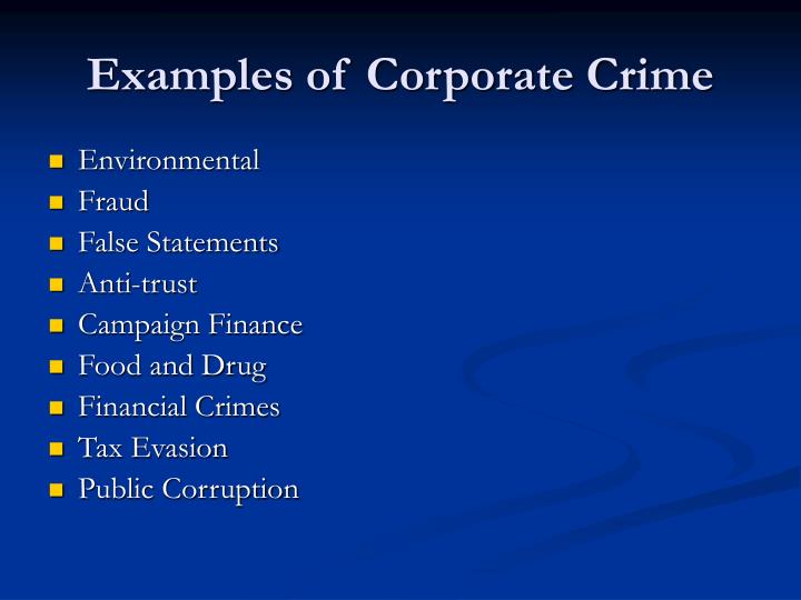 PPT Corporate Crime PowerPoint Presentation ID1769607
