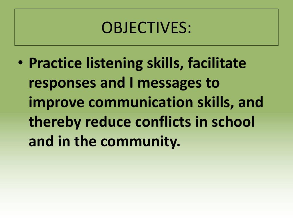 PPT - Lesson 9 Day 2 : Active Listening and I - Messages PowerPoint