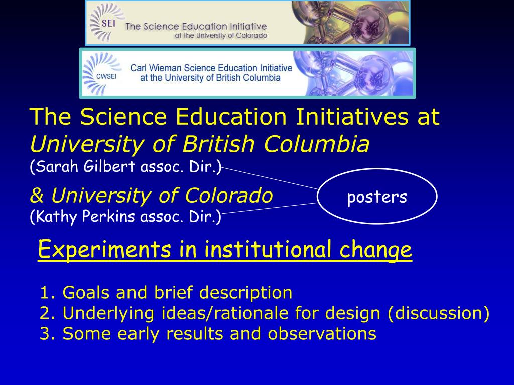 PPT The Science Education Initiatives at University of British