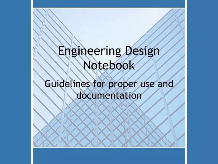 PPT Engineering Design Notebook PowerPoint Presentation, free PPT Engineering Design Notebook PowerPoint Presentation, free